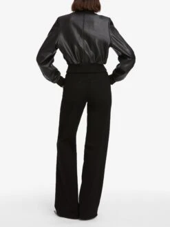 The Leather Harrington Jacket -- Black -Frame Sale Store WF25LJA002 BLK 5703