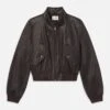 The Leather Harrington Jacket -- Coffee