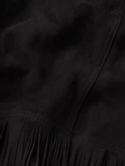 The Saddle Jacket -- Black -Frame Sale Store WF25LJA004 BLK FABRICDETAIL