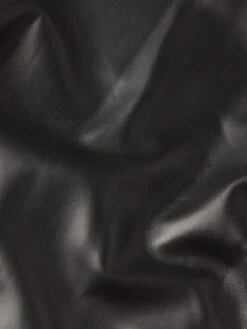 The Leather Zip Front Jacket -- Black -Frame Sale Store WF25LJA006 BLK FABRICDETAIL