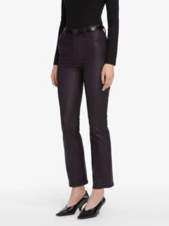 The Leather Reboot Crop -- Dark Royal Purple -Frame Sale Store WF25LPA005 DRYP 10675 V2