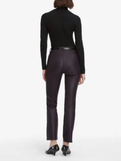 The Leather Reboot Crop -- Dark Royal Purple -Frame Sale Store WF25LPA005 DRYP 10693