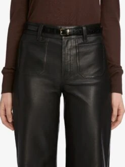 Le Slim Palazzo Modernist Pocket Leather -- Black -Frame Sale Store WF25LPA008 BLK 7181