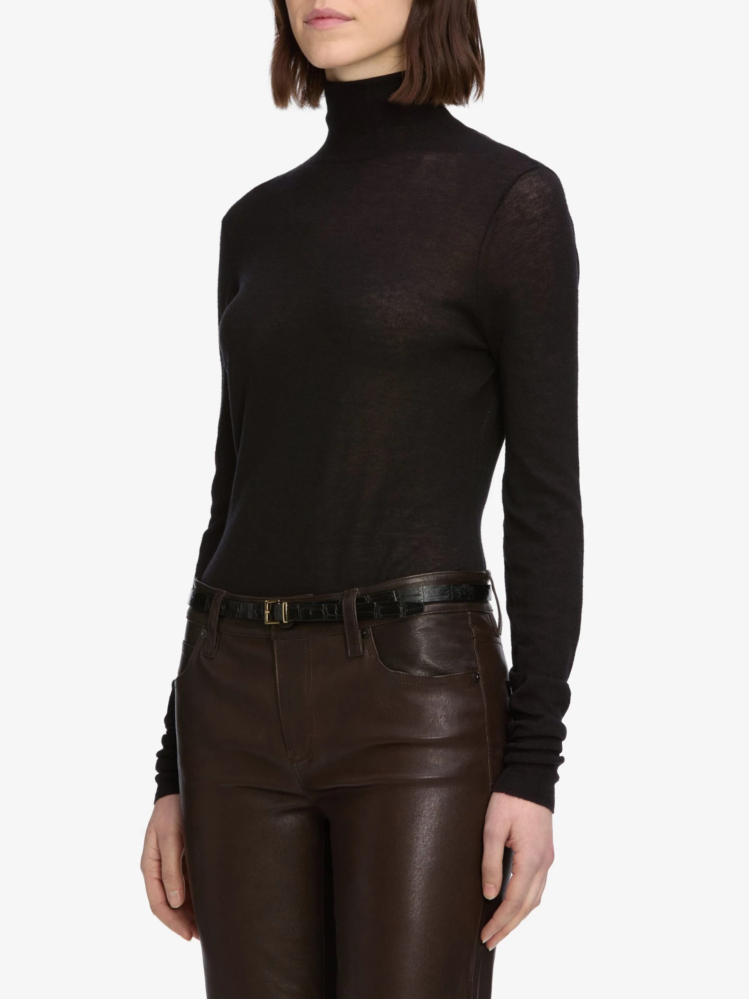 Slim Turtleneck -- Black 5 Slim Turtleneck -- Black - Image 5