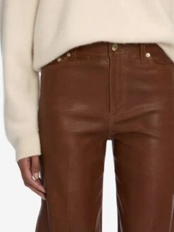 Le Slim Palazzo Leather -- Cedar -Frame Sale Store WF25LPA010 CEDA WF25KSW054 CREA 8876