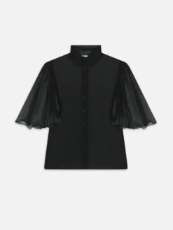 The Flutter Blouse -- Black