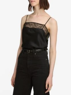 The Lace Inset Cami -- Black 11 The Lace Inset Cami -- Black -Frame Sale Store WF25WBL013 BLK 11875
