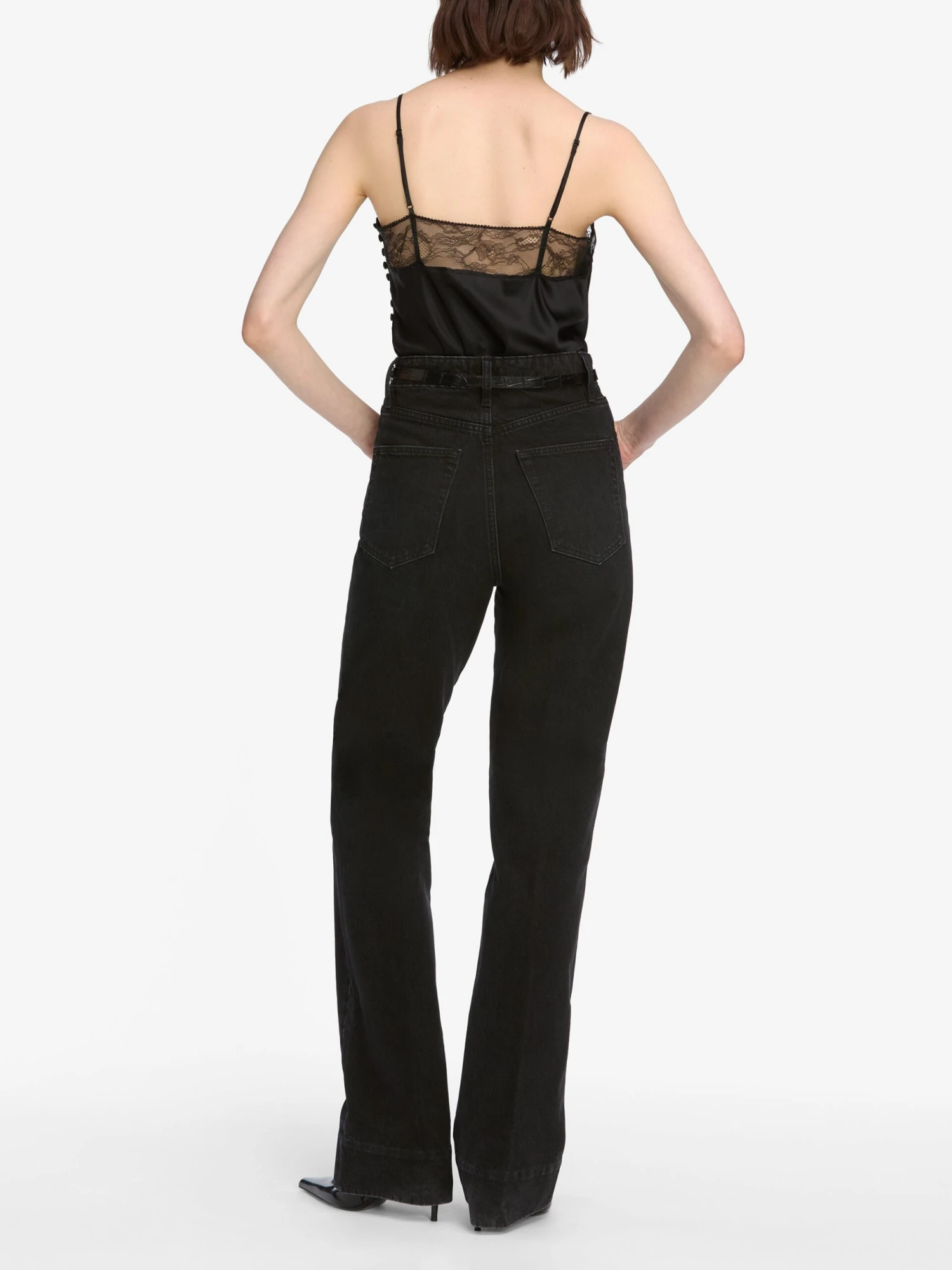 The Lace Inset Cami -- Black 6 The Lace Inset Cami -- Black - Image 6