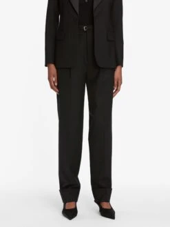 The Cuffed Pleated Trouser -- Black -Frame Sale Store WF25WBZ001 BLK WF25KSW030 BLK WF25WPA001 BLK 12536 V2