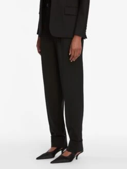 The Cuffed Pleated Trouser -- Black -Frame Sale Store WF25WBZ001 BLK WF25KSW030 BLK WF25WPA001 BLK 12568