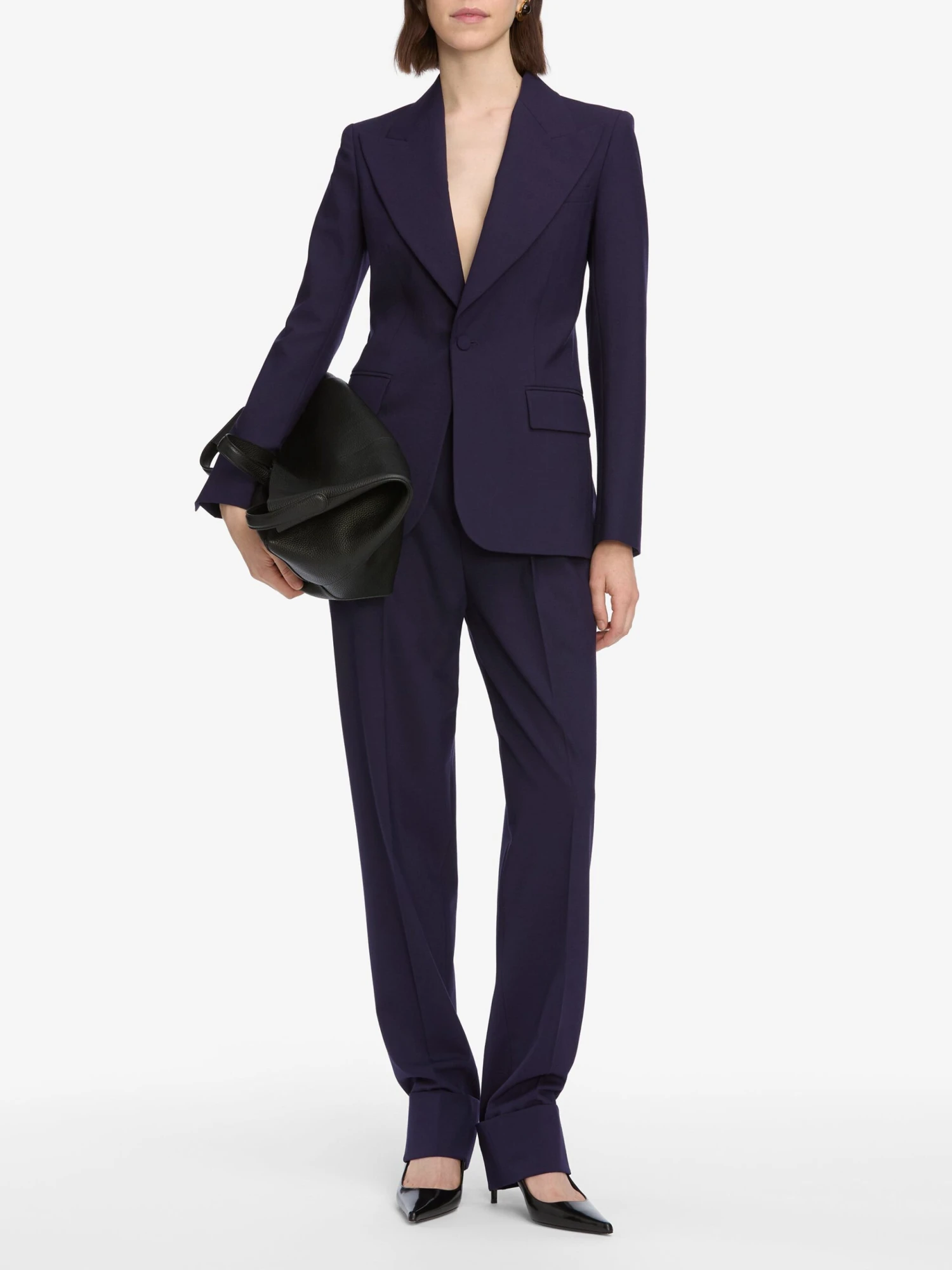 The Cuffed Pleated Trouser -- Royal Purple 2 The Cuffed Pleated Trouser -- Royal Purple - Image 2