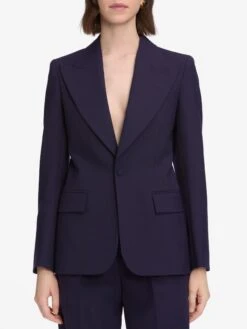 The Peak Lapel Blazer -- Royal Purple -Frame Sale Store WF25WBZ001 RYPL WF25WPA001 RYPL 10449