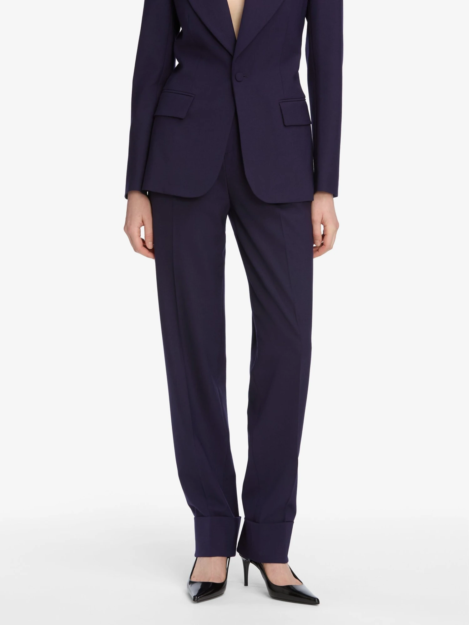 The Cuffed Pleated Trouser -- Royal Purple 3 The Cuffed Pleated Trouser -- Royal Purple - Image 3