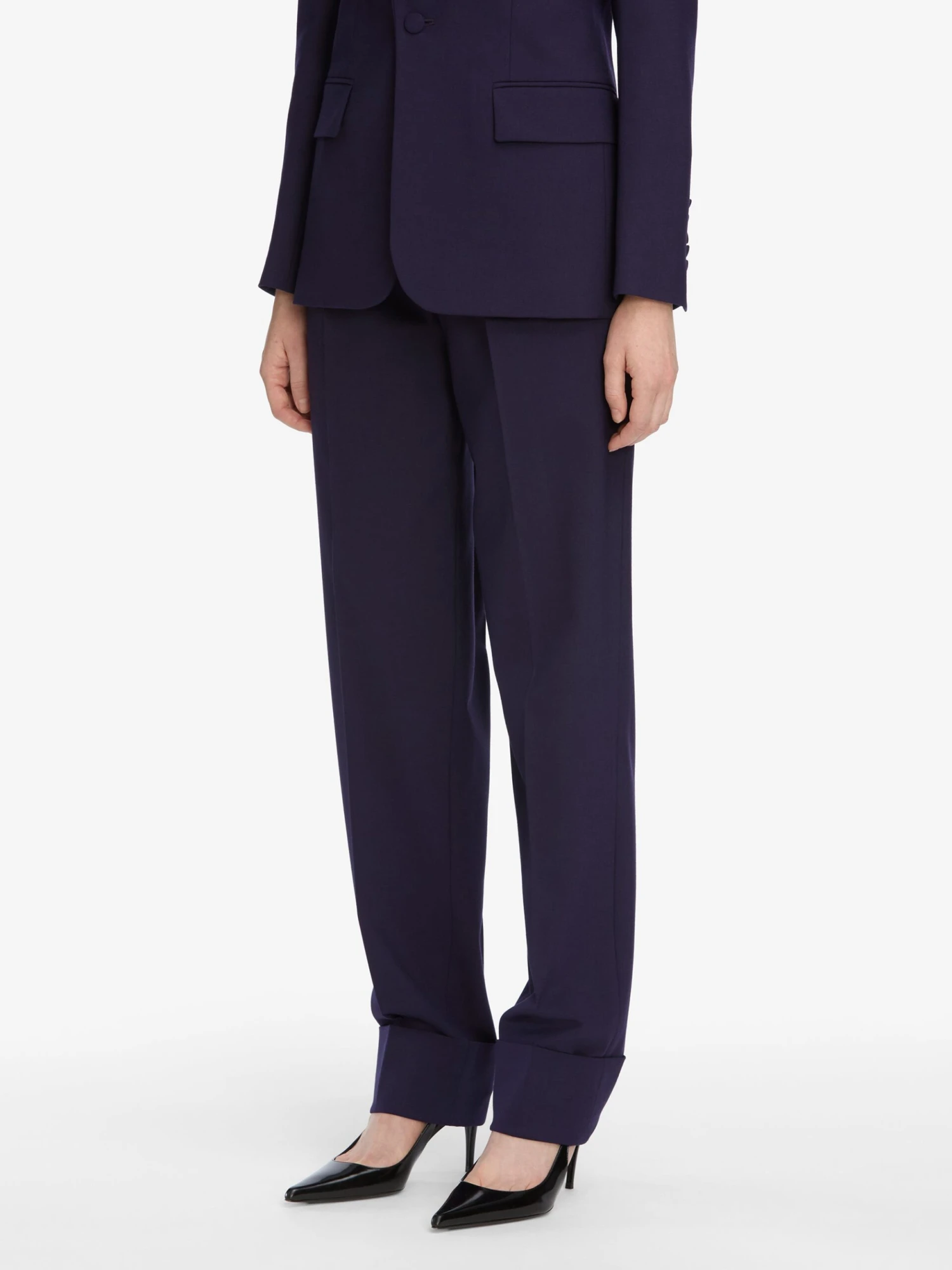 The Cuffed Pleated Trouser -- Royal Purple 5 The Cuffed Pleated Trouser -- Royal Purple - Image 5