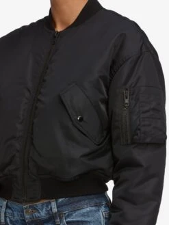 The Nylon Bomber Jacket -- Black -Frame Sale Store WF25WJA003 BLK 9189
