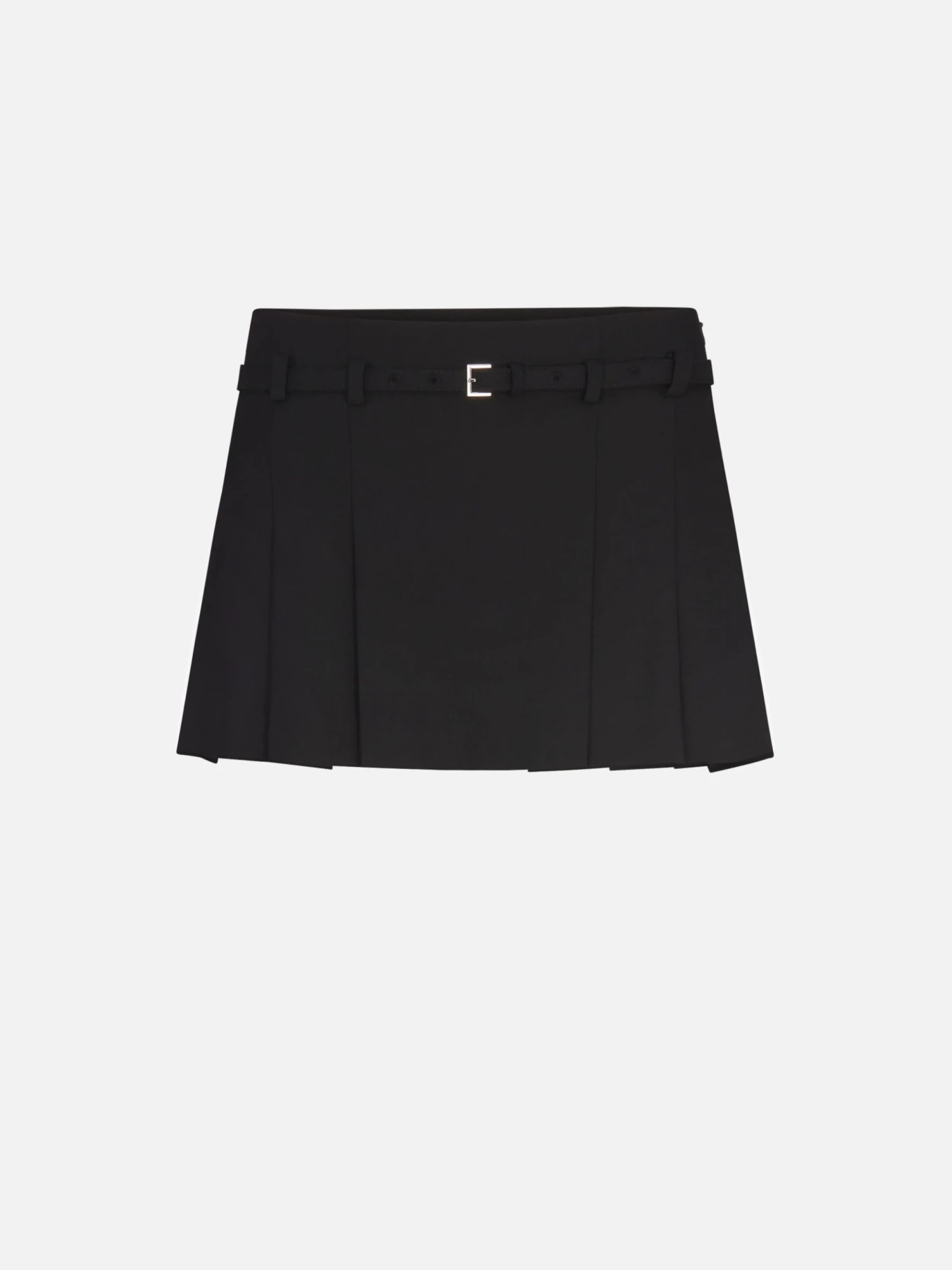 The Pleated Mini Skirt -- Black 1 The Pleated Mini Skirt -- Black