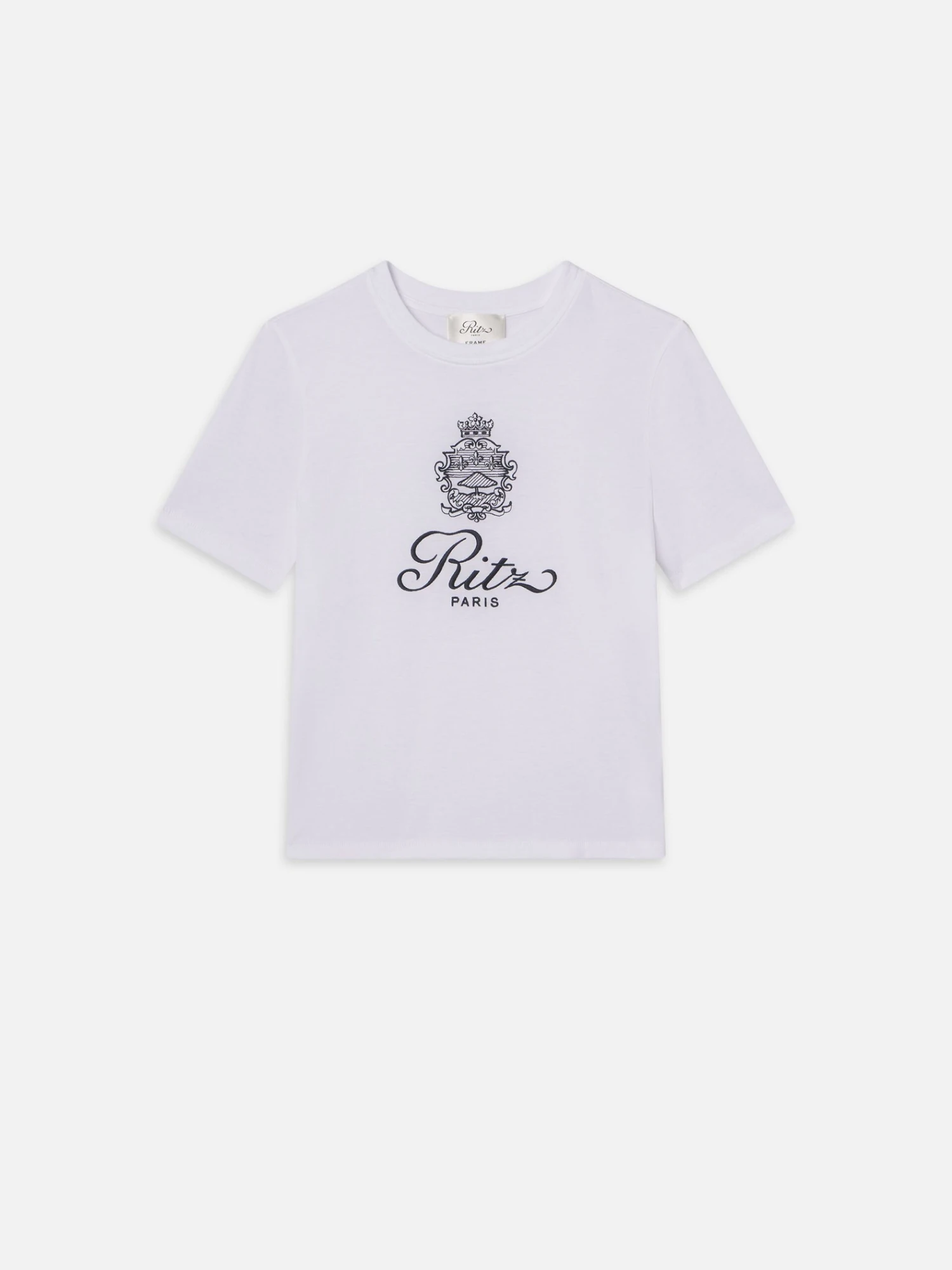 Ritz Solid Baby Tee -- White 1 Ritz Solid Baby Tee -- White
