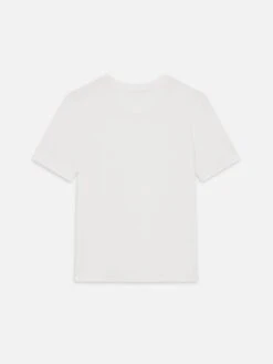 The Linen Baby Tee -- White 5 The Linen Baby Tee -- White -Frame Sale Store WP25JTE010 WHT BACK
