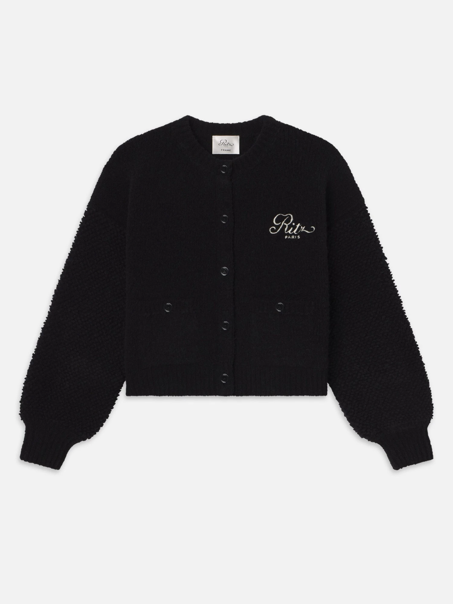 Ritz Mixed Stitch Sweater -- Black 1 Ritz Mixed Stitch Sweater -- Black