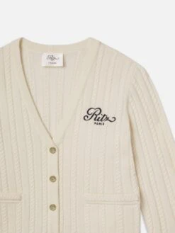 Ritz Cable Cardigan -- Cream -Frame Sale Store WP25KSW060 CREA DET