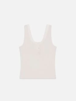 The Satin Trim Tank -- Alabaster