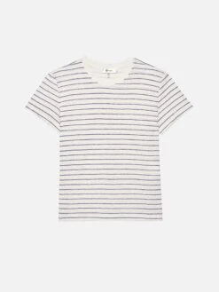 The Linen Baby Tee -- Navy Multi