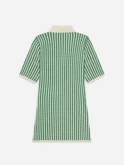 The Cable Polo Dress -- Kelly Green Multi -Frame Sale Store WS25KDR011 KLGM B