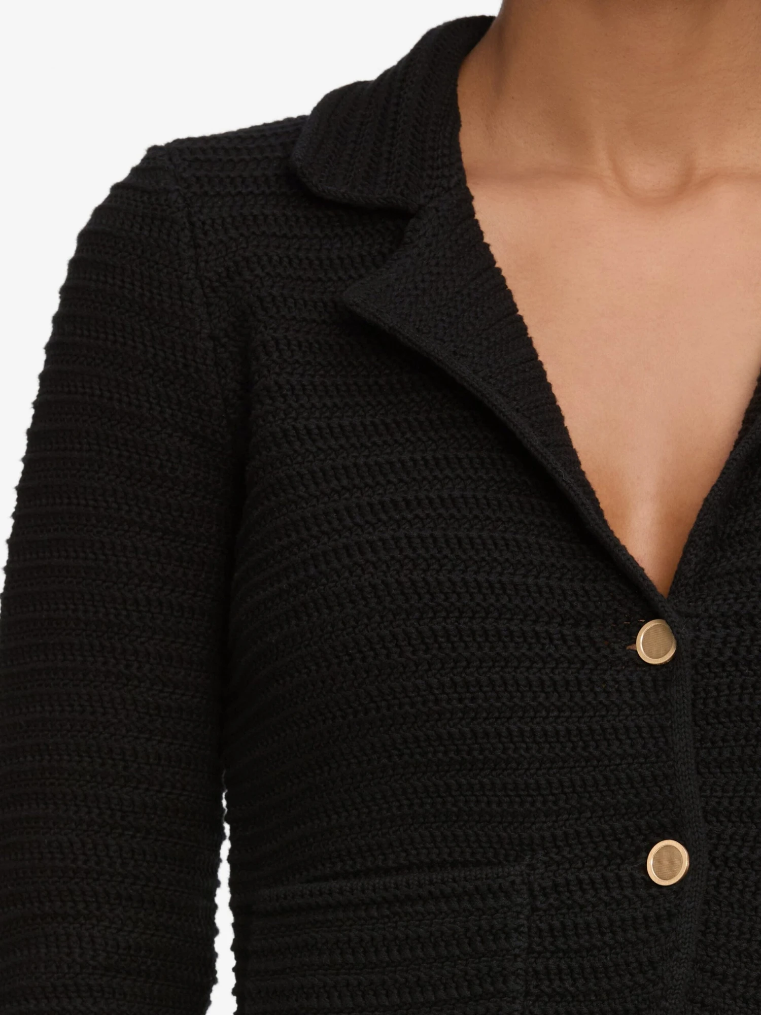 The Crochet Blazer -- Black 4 The Crochet Blazer -- Black - Image 4