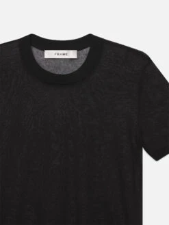 The Luxe Baby Tee -- Black -Frame Sale Store WS25KSW026 BLACK D c9dd011d 8d6c 4da7 ac6d 90fa74197b8a