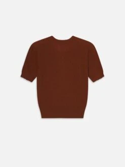 The Cashmere Pointelle Cardi -- Chestnut -Frame Sale Store WS25KSW030 CHE B