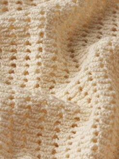 The Crochet Bell Sweater -- Alabaster 7 The Crochet Bell Sweater -- Alabaster -Frame Sale Store WS25KSW033 ABST FABRICDETAIL