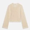 The Crochet Bell Sweater -- Alabaster