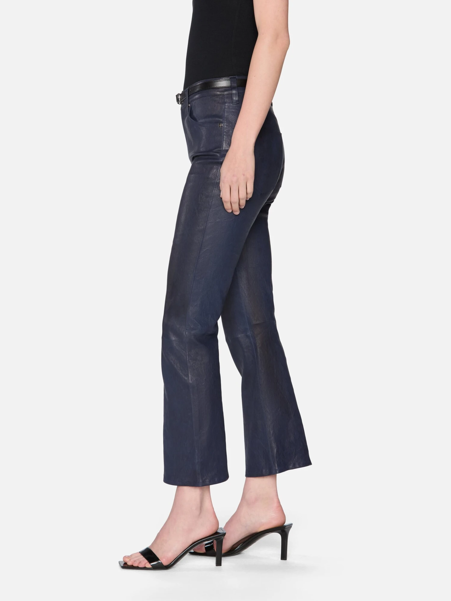 The Leather Reboot Crop -- Dark Indigo 4 The Leather Reboot Crop -- Dark Indigo - Image 4