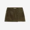 The Suede Cargo Mini Skirt -- Cypress