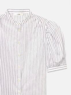 The Gathered Top -- Navy Multi -Frame Sale Store WS25WBL038 NAMU DET