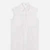 The Sleeveless Shirt Dress -- White