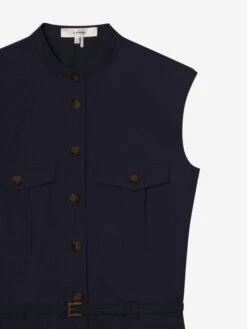 The Safari Dress -- Navy -Frame Sale Store WS25WDR015 NAVY DET