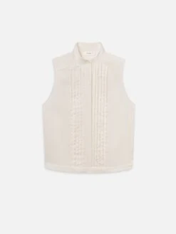 The Tux Blouse -- Alabaster