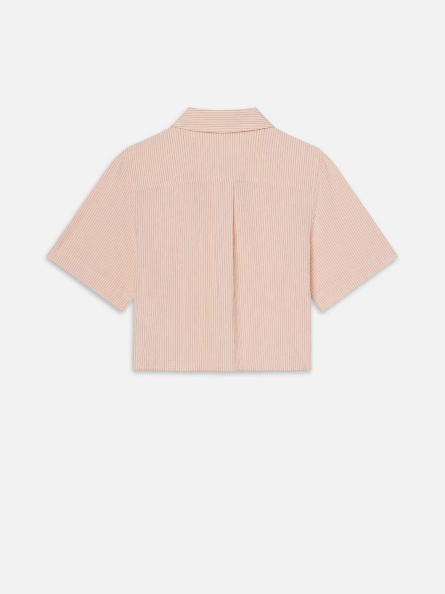 The Seersucker Cropped Shirt -- Azalea Multi 4 The Seersucker Cropped Shirt -- Azalea Multi - Image 4