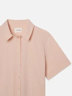 The Seersucker Cropped Shirt -- Azalea Multi 6 The Seersucker Cropped Shirt -- Azalea Multi -Frame Sale Store WS25WSH027 AZMT DET