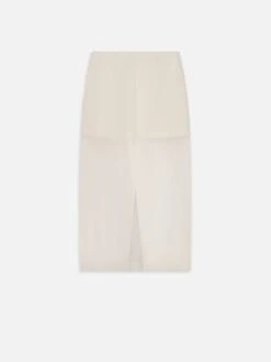 The Silk Organza Skirt -- Alabaster -Frame Sale Store WS25WSK002 ABST B