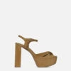 Camille Platform Heel -- Tan
